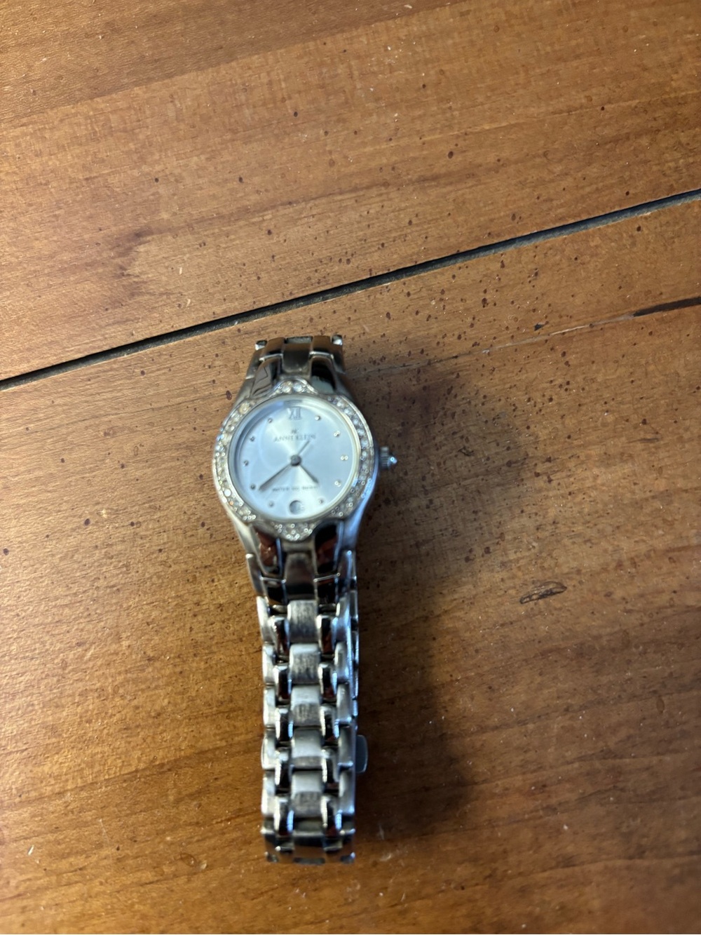 Anne Klein Silver Tone Crystal Accent Women's Watch looks new